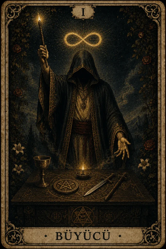 Büyücü Tarot Kartı anlamı ve sembolleri