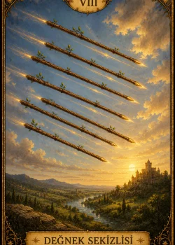 Değnek Sekizlisi Tarot Kartı anlamı ve sembolleri