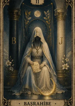 Başrahibe (The High Priestess) tarot kartı görseli - Büyük Arkana'nın 2 numaralı kartı
