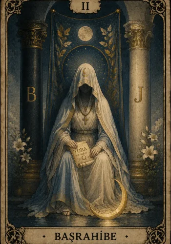 Başrahibe (The High Priestess) tarot kartı görseli - Büyük Arkana'nın 2 numaralı kartı