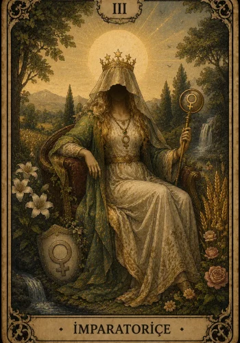 İmparatoriçe (The Empress) tarot kartı görseli - Büyük Arkana'nın 3 numaralı kartı